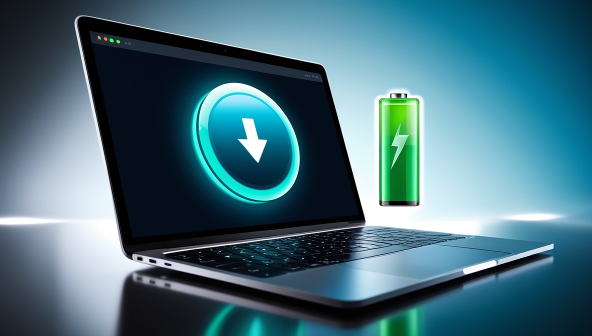 laptop mit Batterie
