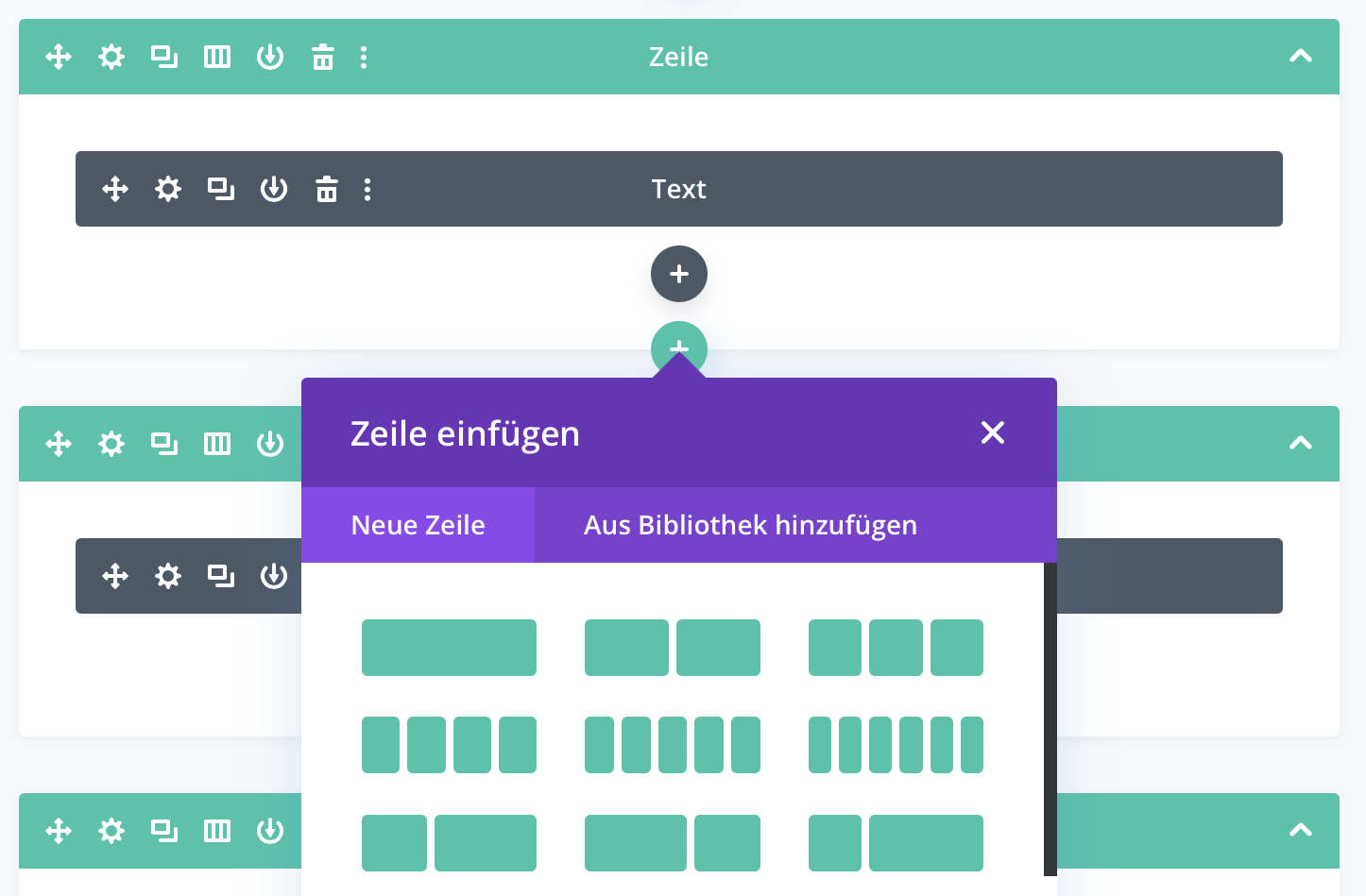 Divi Zeile