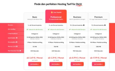 Wie melde ich Webhosting bei Febas an?